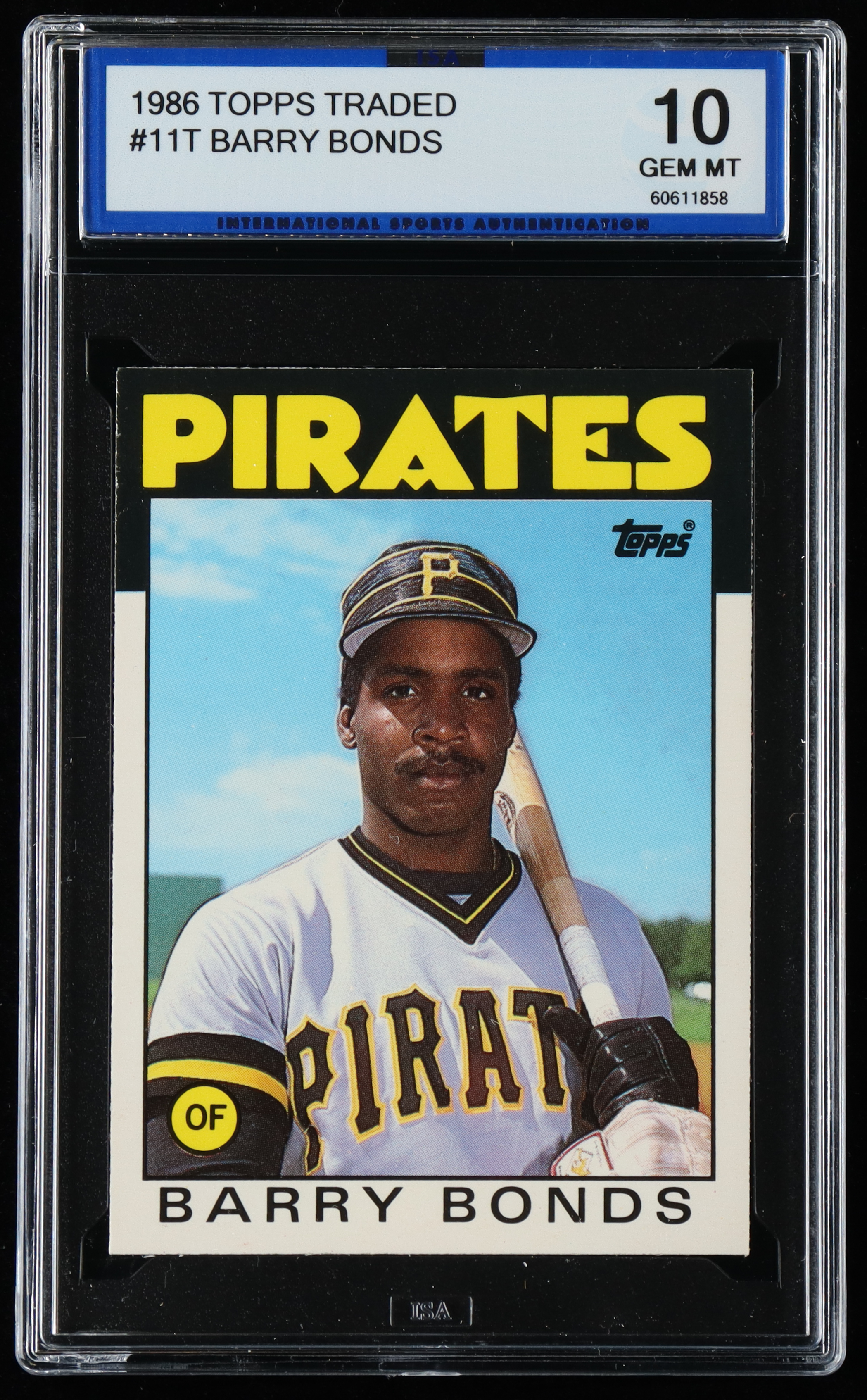 Barry Bonds 1986 Topps Traded #11T XRC (ISA 10) at PristineAuction.com Barry Bonds 1986 Topps Traded #11T XRC (ISA 10) at PristineAuction.com