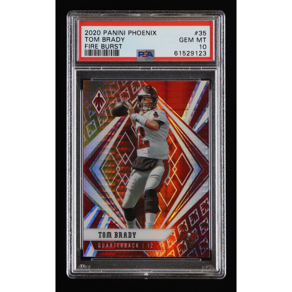 Tom Brady 2020 Panini Phoenix Fire Burst 35 (PSA 10) Pristine Auction