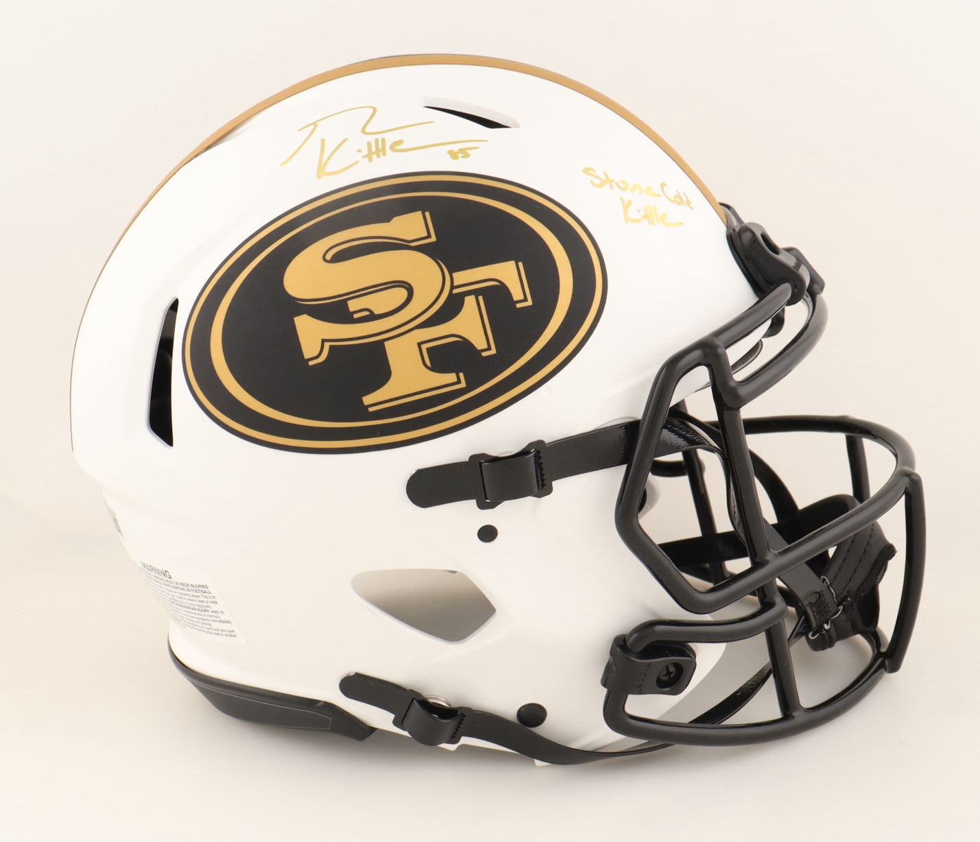 George Kittle Signed 49ers Full-Size Authentic On-Field Lunar Eclipse Alternate Speed Helmet Inscribed "Stone Cold Kittle" (Beckett) at PristineAuction.com George Kittle Signed 49ers Full-Size Authentic On-Field Lunar Eclipse Alternate Speed Helmet Inscribed "Stone Cold Kittle" (Beckett) at PristineAuction.com