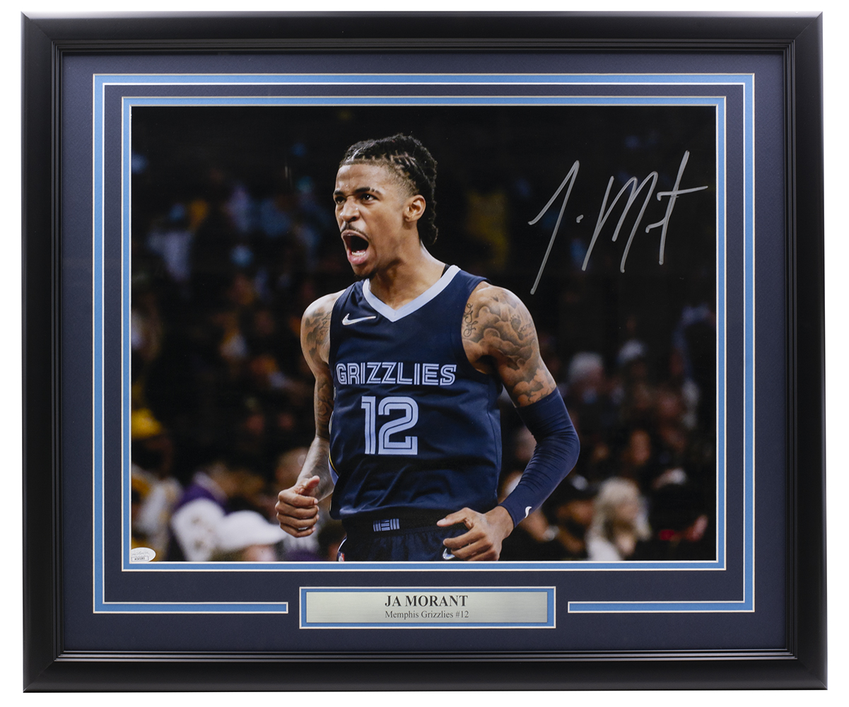 Ja Morant Signed Grizzlies Custom Framed Photo Display (JSA) at PristineAuction.com Ja Morant Signed Grizzlies Custom Framed Photo Display (JSA) at PristineAuction.com
