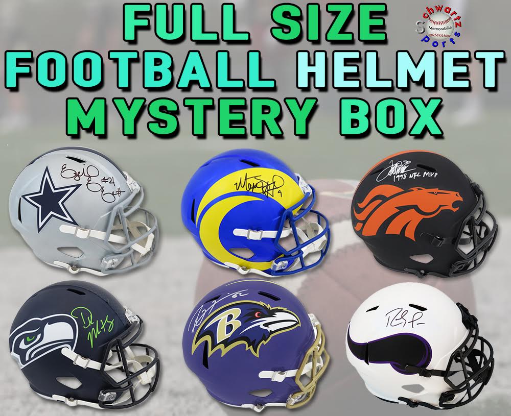 Schwartz Sports Full Size Football Helmet Signed Mystery Box - Series 26 (Limited to 150) at PristineAuction.com Schwartz Sports Full Size Football Helmet Signed Mystery Box - Series 26 (Limited to 150) at PristineAuction.com