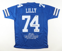 Bob Lilly Signed Career Highlight Stat Jersey Inscribed "HOF 80" (Beckett) at PristineAuction.com