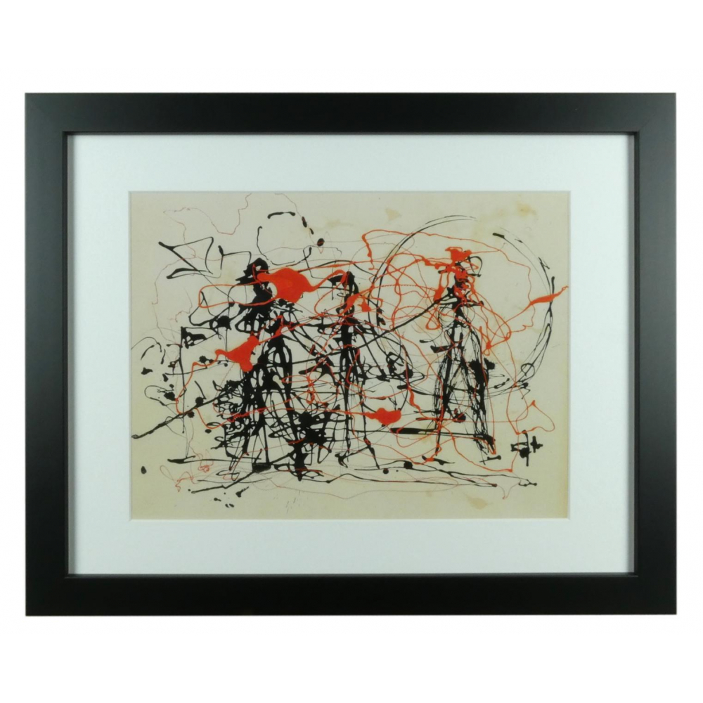 Jackson Pollock Untitled 1948-1949 Custom Framed Photo