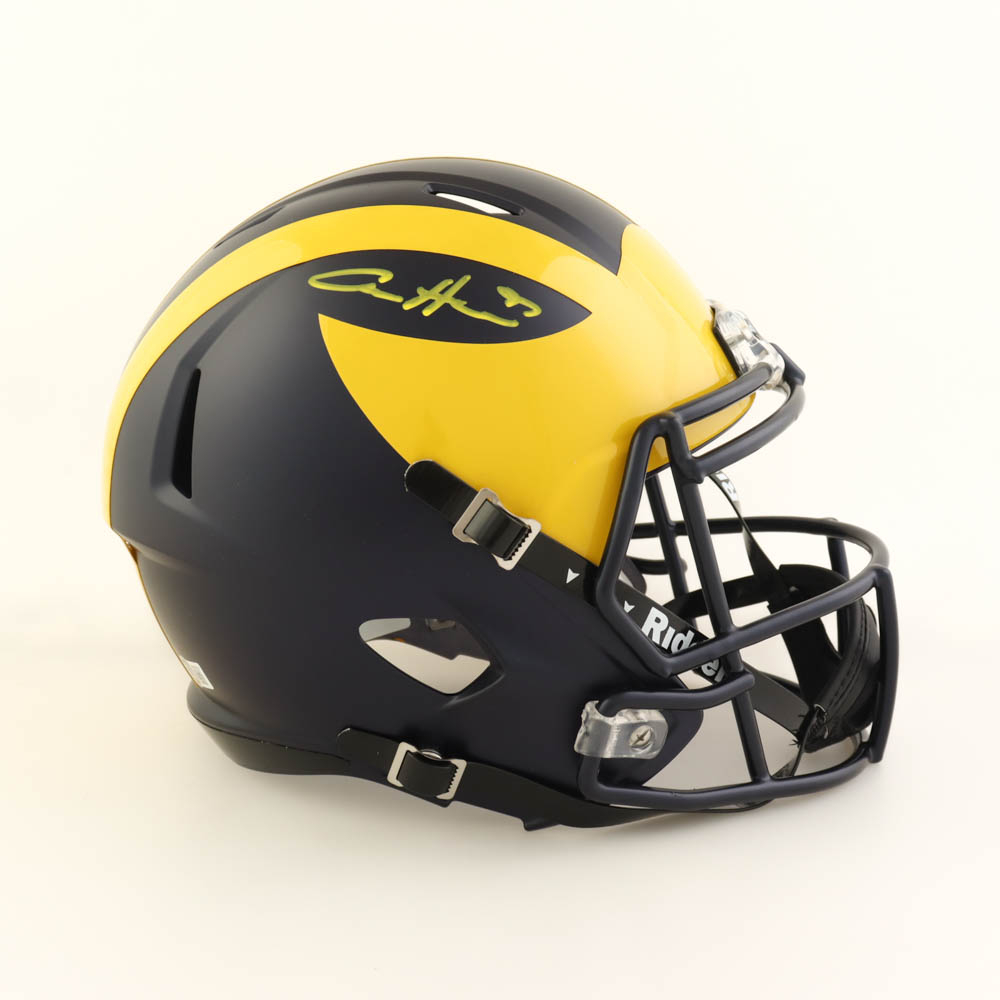 Aidan Hutchinson Signed Michigan Wolverines Full-Size Speed Helmet