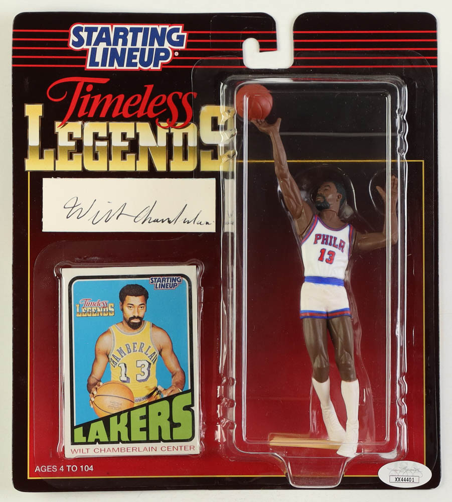 Wilt Chamberlain Signed 76ers Action Figure with Factory Sealed Trading Card (JSA) at PristineAuction.com Wilt Chamberlain Signed 76ers Action Figure with Factory Sealed Trading Card (JSA) at PristineAuction.com
