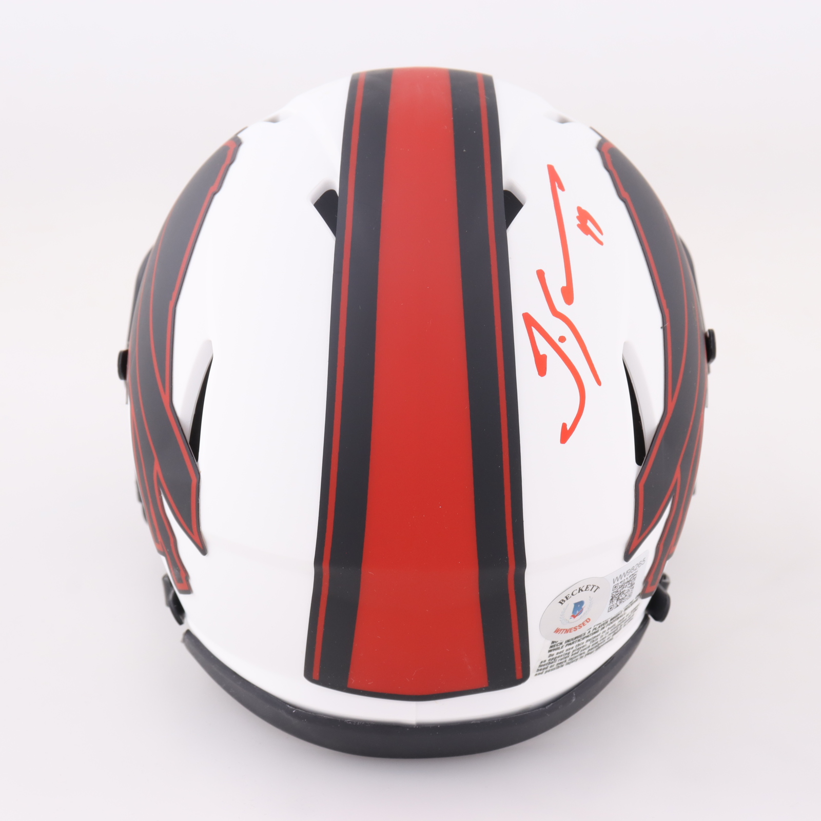 Tremaine Edmunds Signed Bills Lunar Eclipse Alternate Speed Mini Helmet (Beckett) at PristineAuction.com Tremaine Edmunds Signed Bills Lunar Eclipse Alternate Speed Mini Helmet (Beckett) at PristineAuction.com