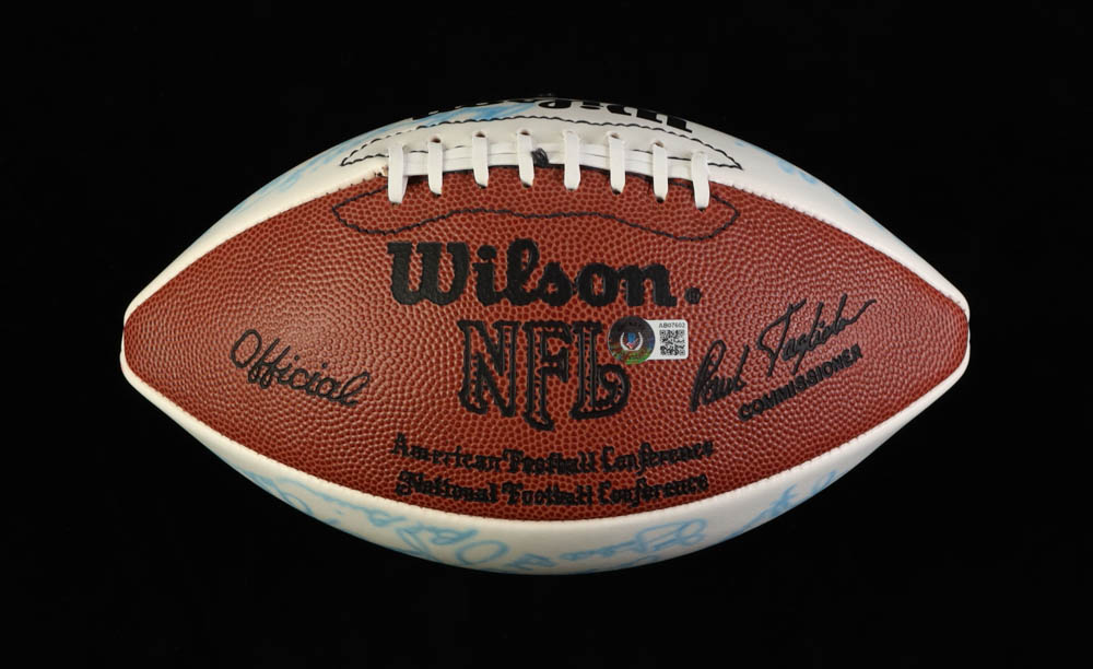 NFL White Panel Football Signed by (43) with Johnny Unitas, Walter Payton, Bart Starr, Tom Landry (JSA) at PristineAuction.com NFL White Panel Football Signed by (43) with Johnny Unitas, Walter Payton, Bart Starr, Tom Landry (JSA) at PristineAuction.com