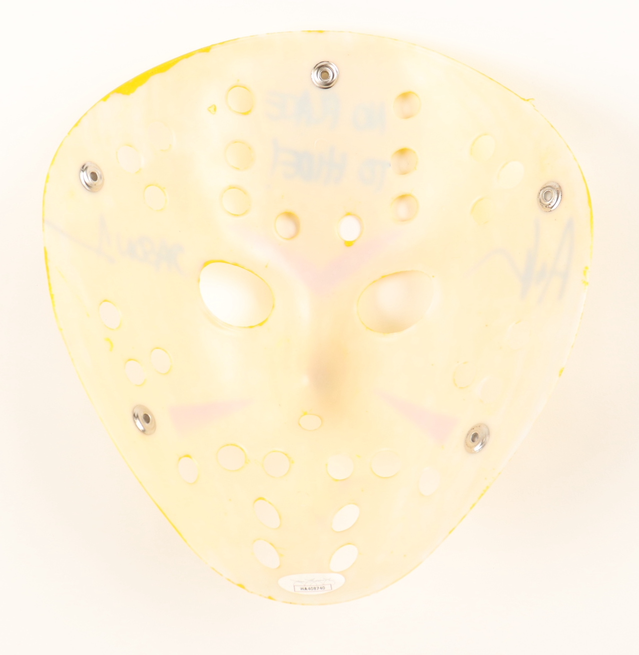 Ari Lehman Signed "Friday the 13th" Mask Inscribed "Jason 1" & "No Place To Hide" (JSA) at PristineAuction.com Ari Lehman Signed "Friday the 13th" Mask Inscribed "Jason 1" & "No Place To Hide" (JSA) at PristineAuction.com