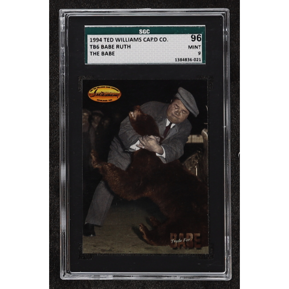 Babe Ruth 1994 Ted Williams Trade for Babe #T6 Larger Than Life (SGC 9 ...
