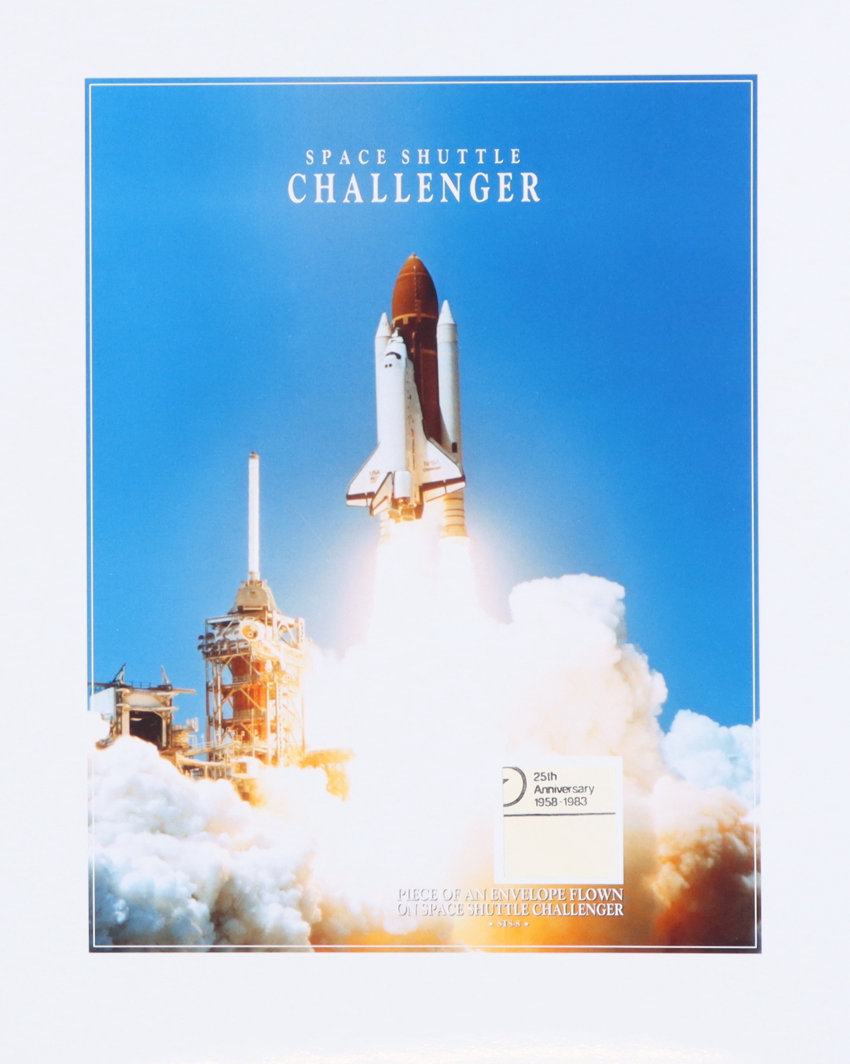 Authentic Piece Of An Envelope Flown On The Space Shuttle Challenger on 6x8 Photo (The Zone) at PristineAuction.com Authentic Piece Of An Envelope Flown On The Space Shuttle Challenger on 6x8 Photo (The Zone) at PristineAuction.com