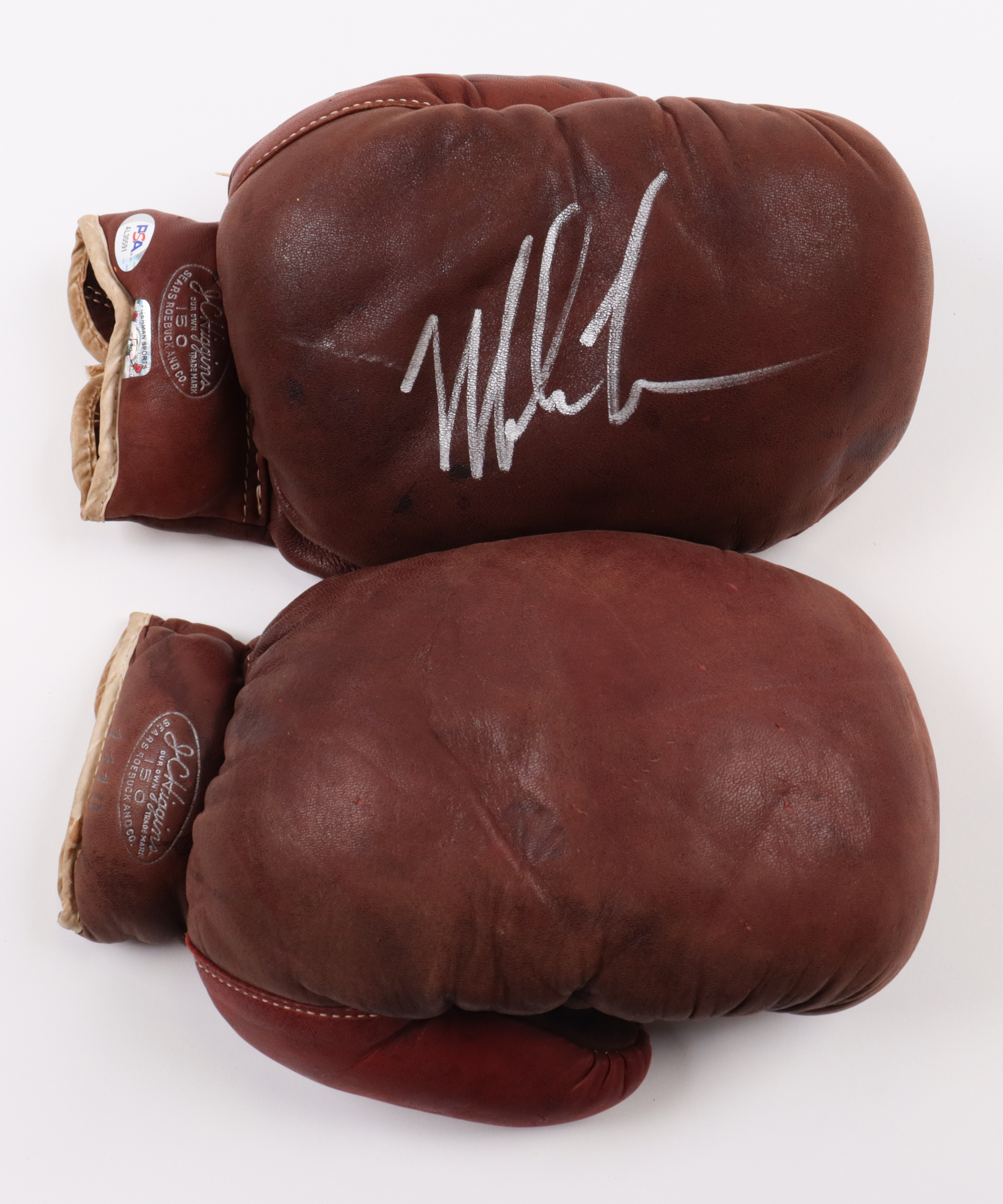 Mike Tyson Signed Pair of Vintage Boxing Gloves with Display Case (PSA & Tyson) at PristineAuction.com Mike Tyson Signed Pair of Vintage Boxing Gloves with Display Case (PSA & Tyson) at PristineAuction.com