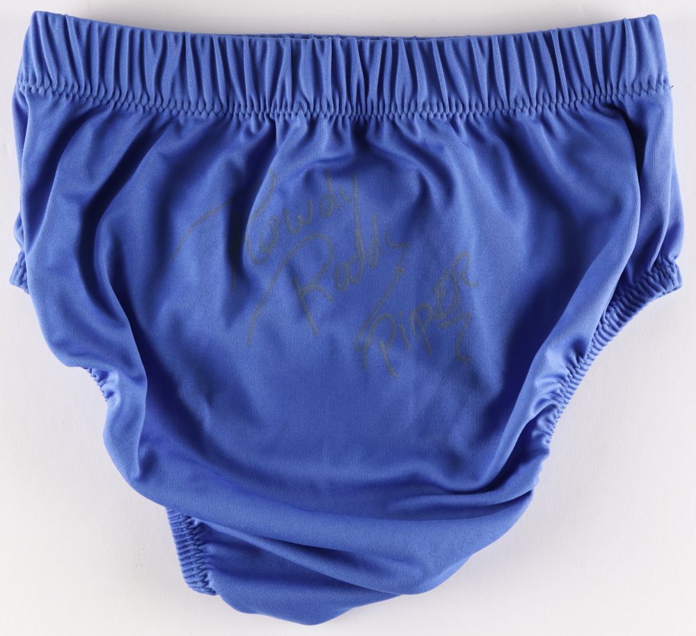 "Rowdy" Roddy Piper Signed Wrestling Trunks (Beckett) at PristineAuction.com "Rowdy" Roddy Piper Signed Wrestling Trunks (Beckett) at PristineAuction.com