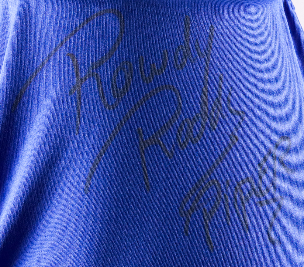 "Rowdy" Roddy Piper Signed Wrestling Trunks (Beckett) at PristineAuction.com "Rowdy" Roddy Piper Signed Wrestling Trunks (Beckett) at PristineAuction.com