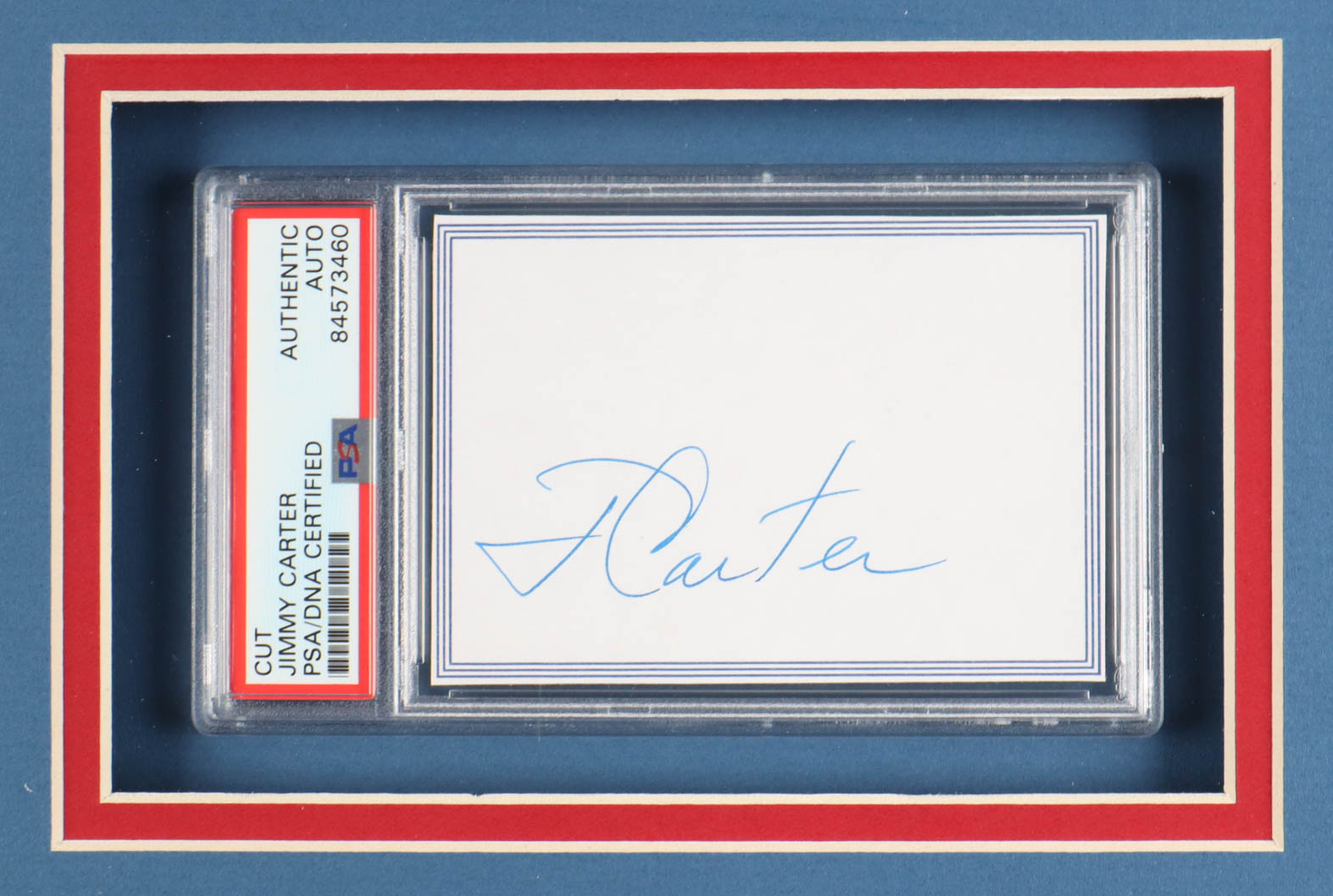Jimmy Carter Signed Custom Framed Cut Display (PSA) at PristineAuction.com Jimmy Carter Signed Custom Framed Cut Display (PSA) at PristineAuction.com