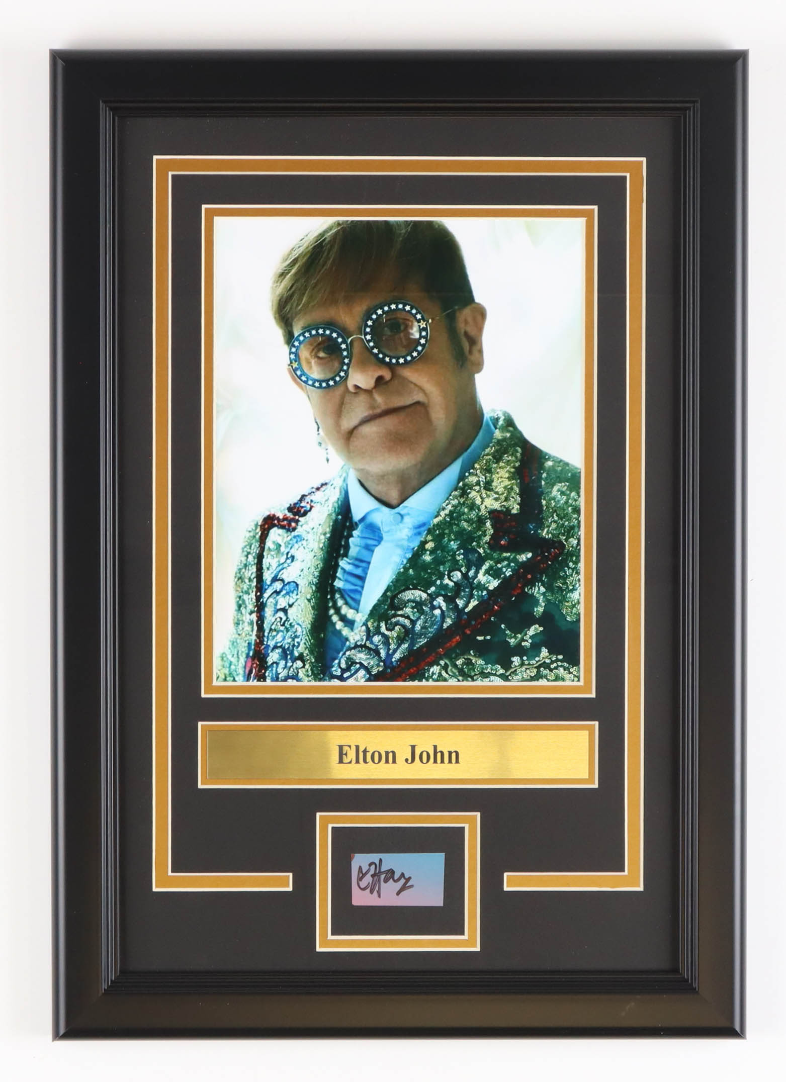 Elton John Signed Custom Framed Cut Display (JSA) at PristineAuction.com Elton John Signed Custom Framed Cut Display (JSA) at PristineAuction.com