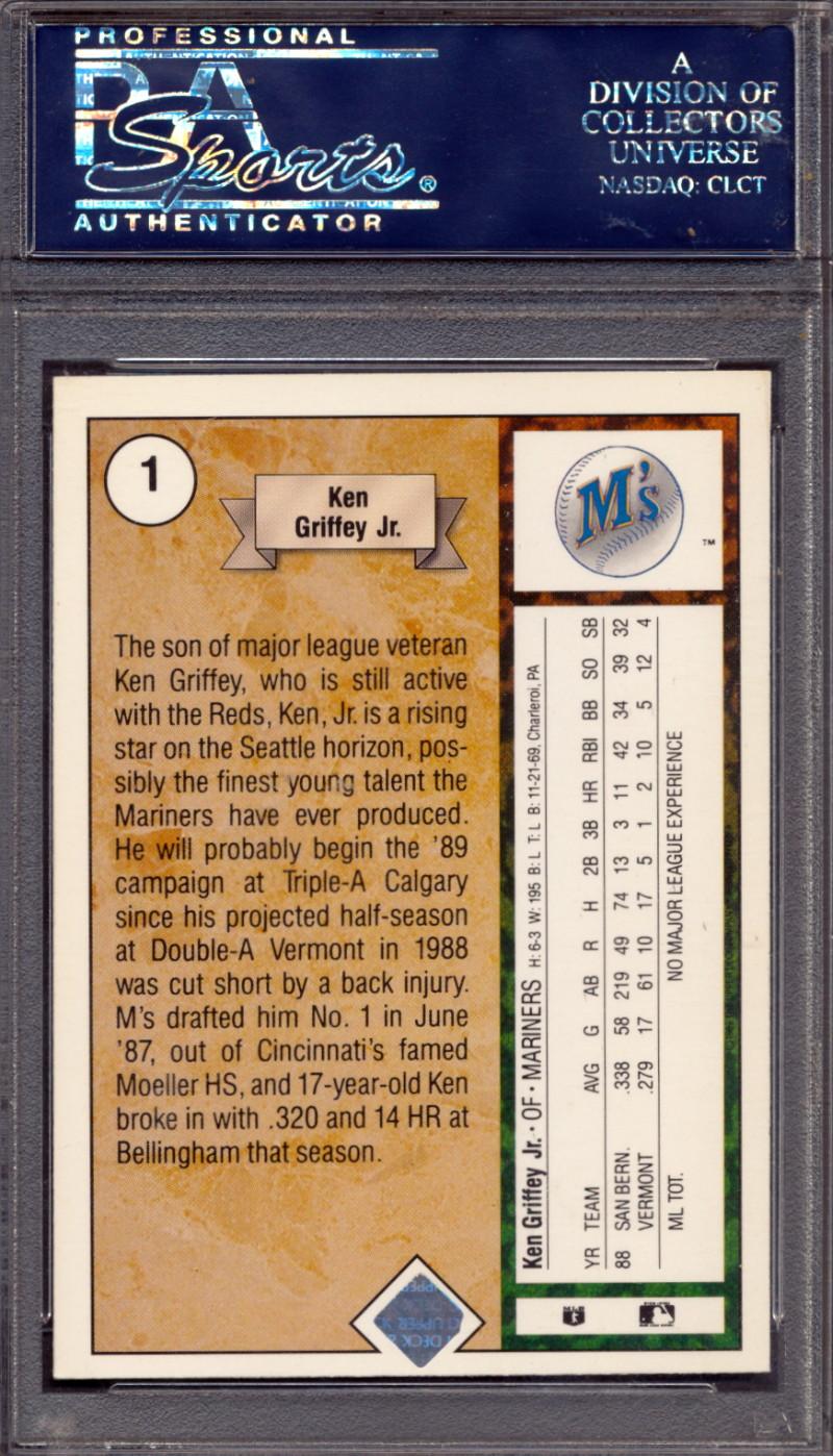 Ken Griffey Jr. Signed 1989 Upper Deck #1 RC (PSA) at PristineAuction.com Ken Griffey Jr. Signed 1989 Upper Deck #1 RC (PSA) at PristineAuction.com