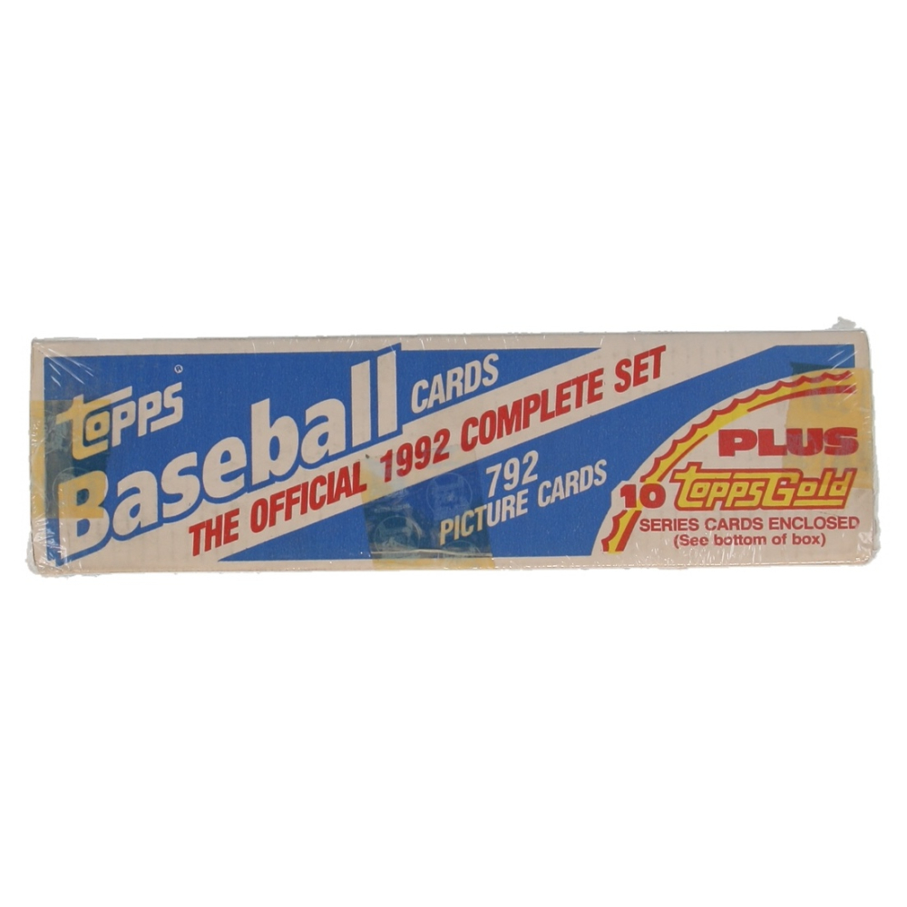 1992 Topps Baseball Complete Set of (792) Cards with Cal Ripken Jr. #40, Nolan Ryan #1, Manny Ramirez #156 RC, Brad Ausmus / Jim Campanis / Dave Nilsson / Doug Robbins #58 at PristineAuction.com