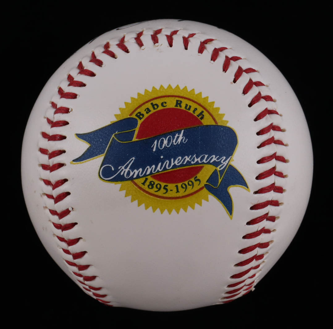 Babe Ruth Commemorative 100th Anniversary Baseball with 100th Anniversary Display Case at PristineAuction.com Babe Ruth Commemorative 100th Anniversary Baseball with 100th Anniversary Display Case at PristineAuction.com