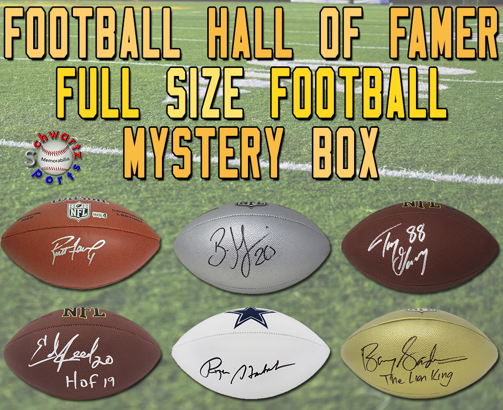 Schwartz Sports - Football HALL OF FAMER Signed Full Size Football Mystery Box – Series 16 (Limited to 150) at PristineAuction.com Schwartz Sports - Football HALL OF FAMER Signed Full Size Football Mystery Box – Series 16 (Limited to 150) at PristineAuction.com