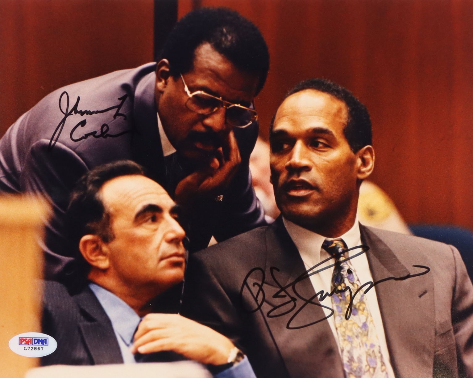 O.J. Simpson & Johnnie Cochran Signed 8x10 Photo (PSA) at PristineAuction.com O.J. Simpson & Johnnie Cochran Signed 8x10 Photo (PSA) at PristineAuction.com