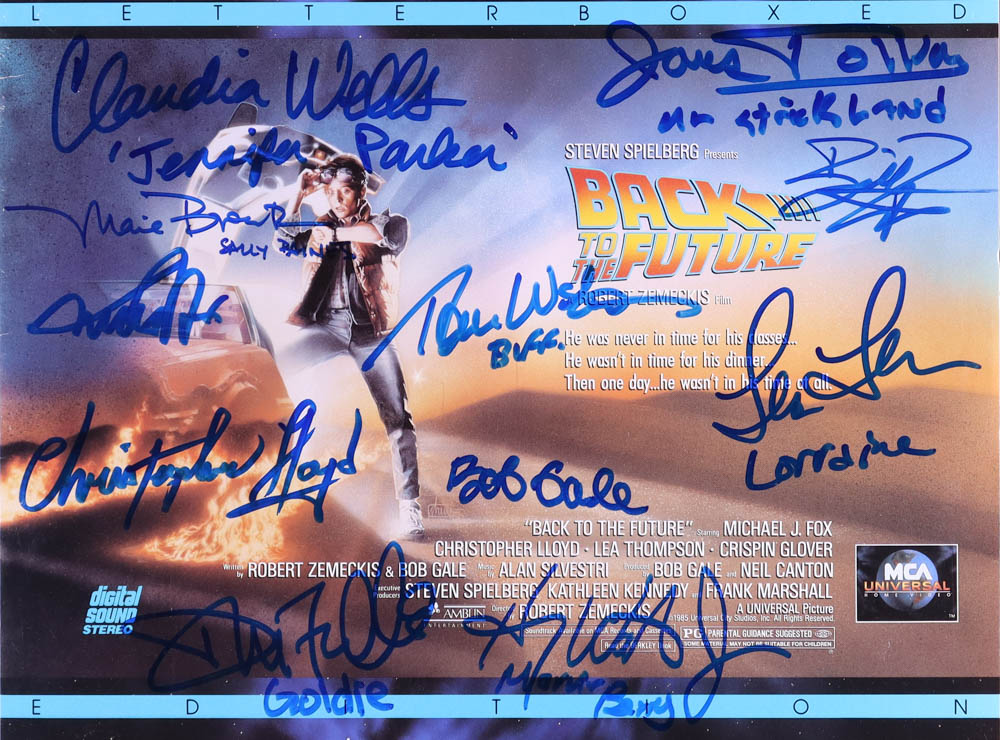 "Back to the Future" Laser Disc Cast-Signed by Michael J. Fox, Christopher Lloyd, Bob Gale, James Tolkan (JSA) at PristineAuction.com "Back to the Future" Laser Disc Cast-Signed by Michael J. Fox, Christopher Lloyd, Bob Gale, James Tolkan (JSA) at PristineAuction.com