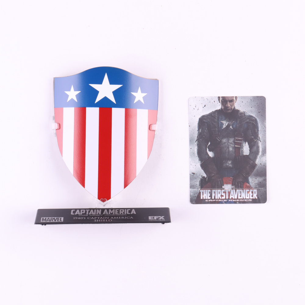 thumbnail interactive-video image 1 of Screen Accurate Captain America Shield – Metal Prop Replica – Avengers Collectible – Handmade In India 1 of 2