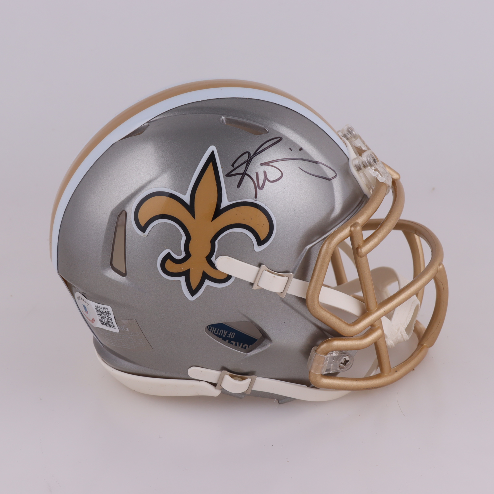 Ricky Williams Signed Saints Flash Alternate Speed Mini Helmet (Beckett) at PristineAuction.com Ricky Williams Signed Saints Flash Alternate Speed Mini Helmet (Beckett) at PristineAuction.com
