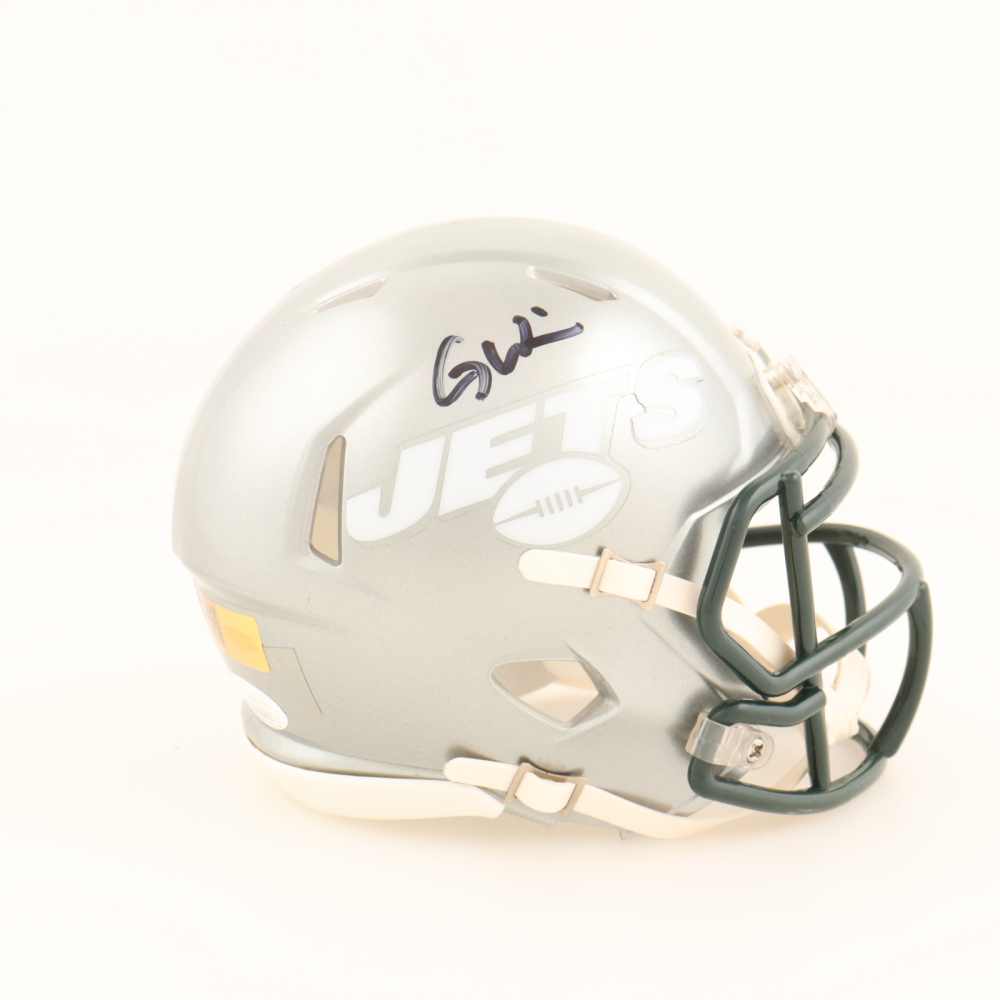 Garrett Wilson Signed Jets Flash Alternate Speed Mini Helmet (JSA