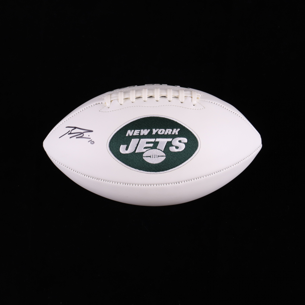 Braxton Berrios Signed Jets Logo Football (JSA & Players Ink ...
