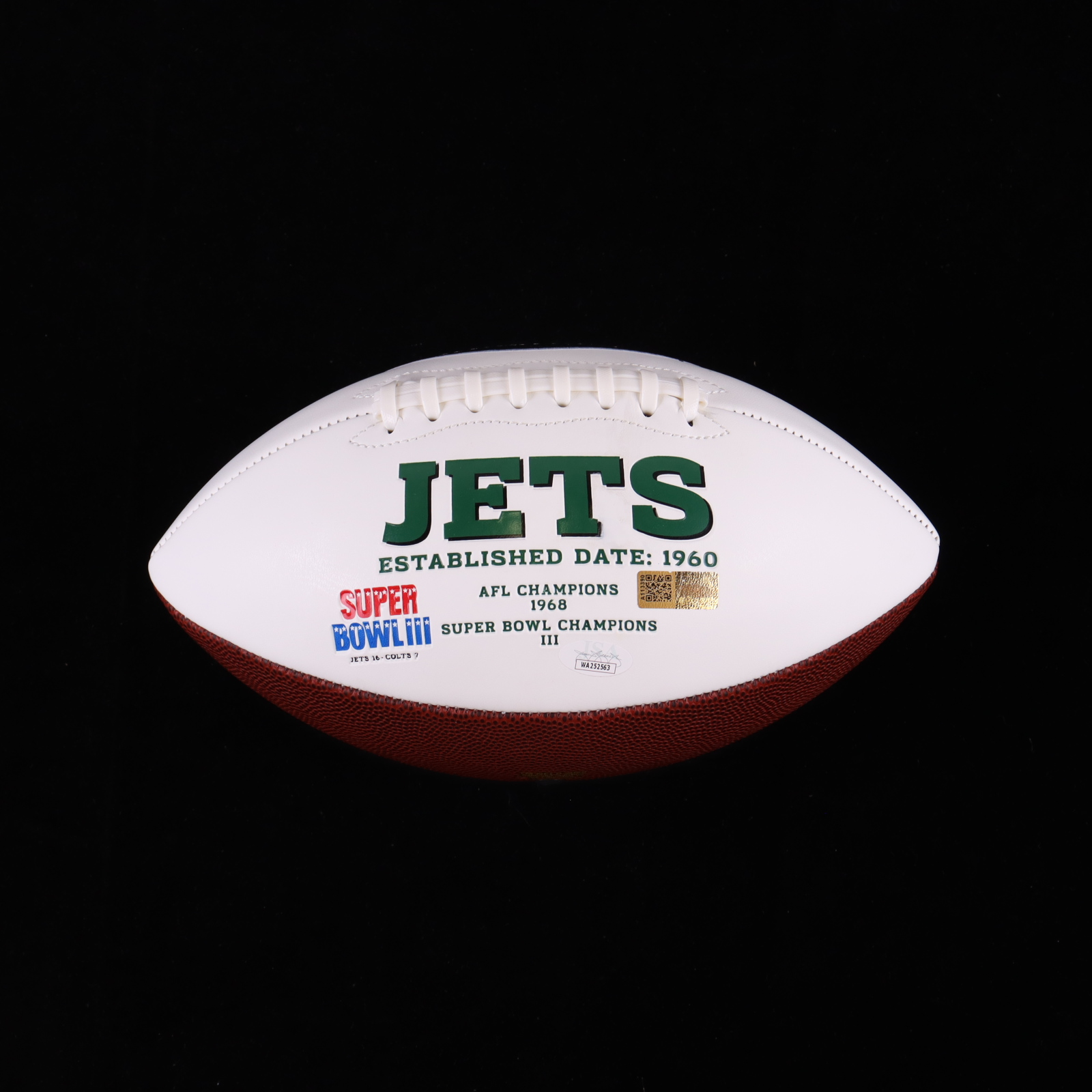 Garrett Wilson Signed Jets Logo Football (JSA & Players Ink) at PristineAuction.com Garrett Wilson Signed Jets Logo Football (JSA & Players Ink) at PristineAuction.com
