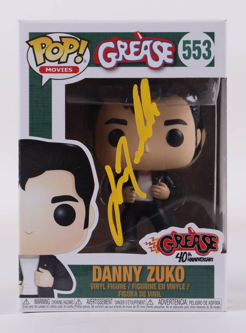 John Travolta Signed "Grease" Danny Zuko #553 Funko Pop! Vinyl Figure (Beckett) at PristineAuction.com John Travolta Signed "Grease" Danny Zuko #553 Funko Pop! Vinyl Figure (Beckett) at PristineAuction.com