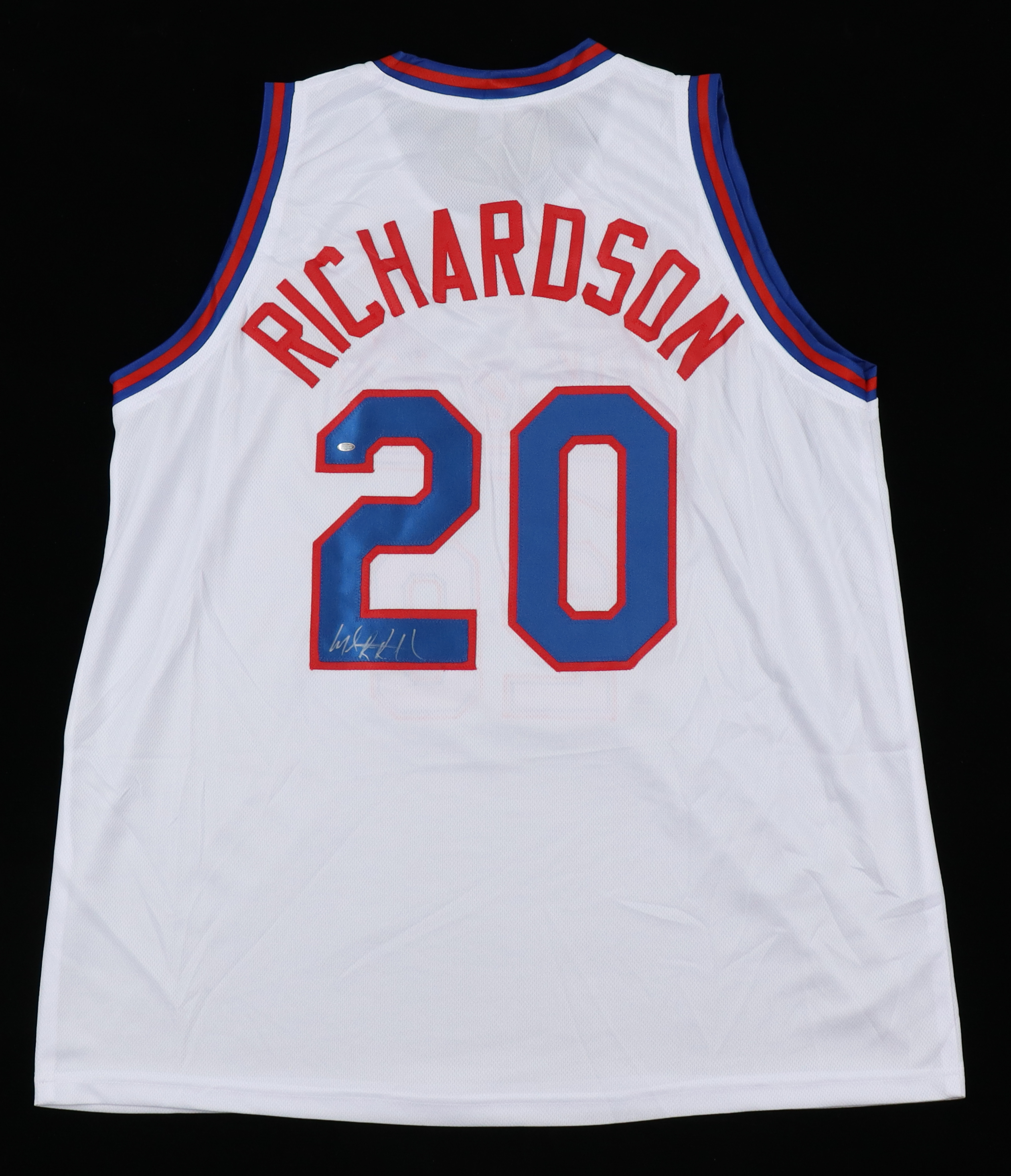 Micheal "Sugar" Ray Richardson Signed Jersey (OkAuthentics) at PristineAuction.com Micheal "Sugar" Ray Richardson Signed Jersey (OkAuthentics) at PristineAuction.com