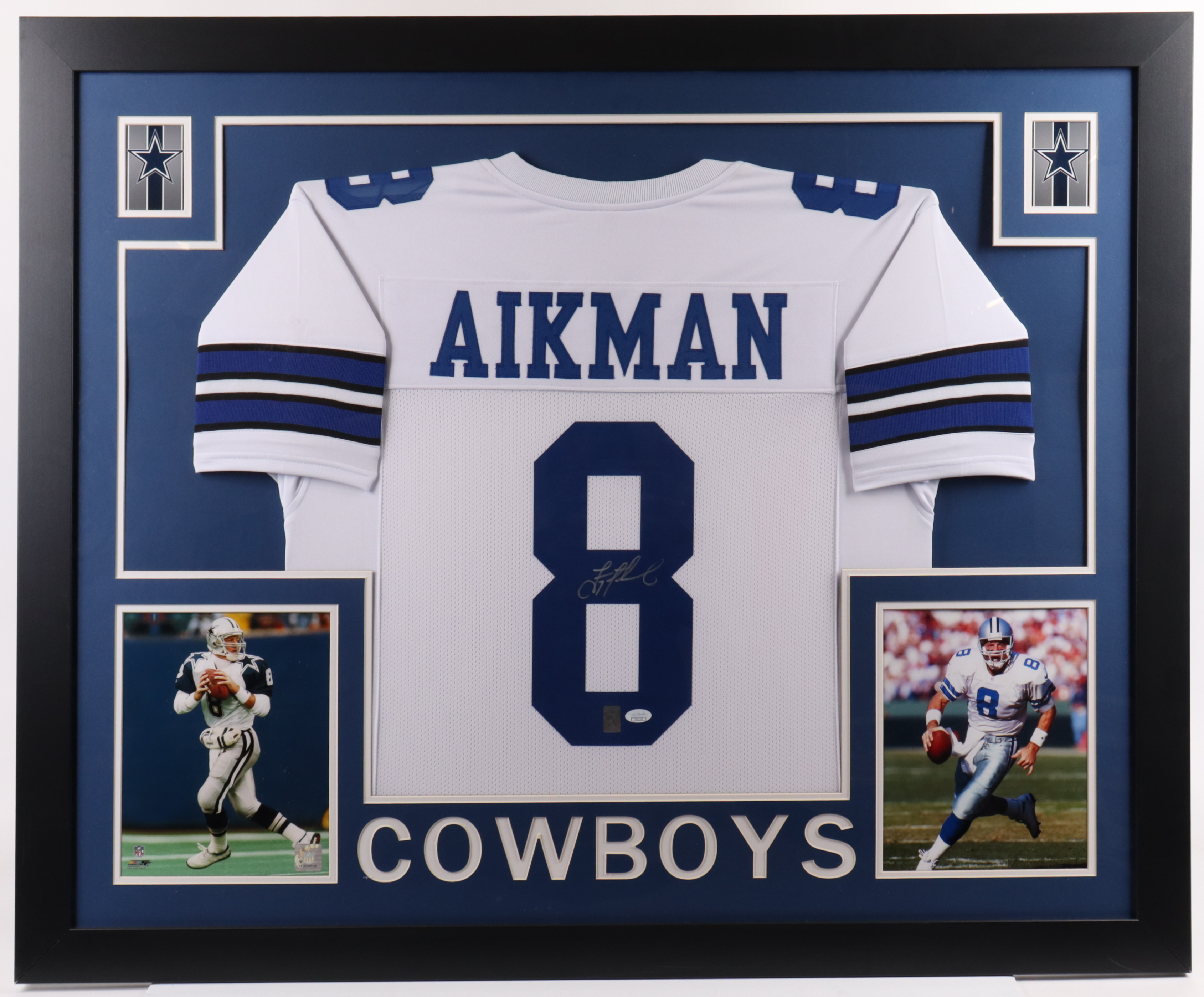 Troy Aikman Signed Cowboys Custom Framed Jersey Display (JSA & Aikman) at PristineAuction.com Troy Aikman Signed Cowboys Custom Framed Jersey Display (JSA & Aikman) at PristineAuction.com
