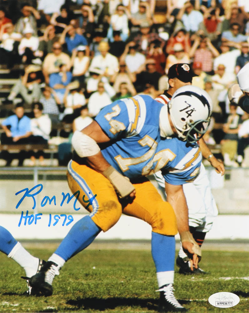 Ron Mix Signed Chargers 8x10 Photo Inscribed "HOF 1979" (JSA) at PristineAuction.com Ron Mix Signed Chargers 8x10 Photo Inscribed "HOF 1979" (JSA) at PristineAuction.com