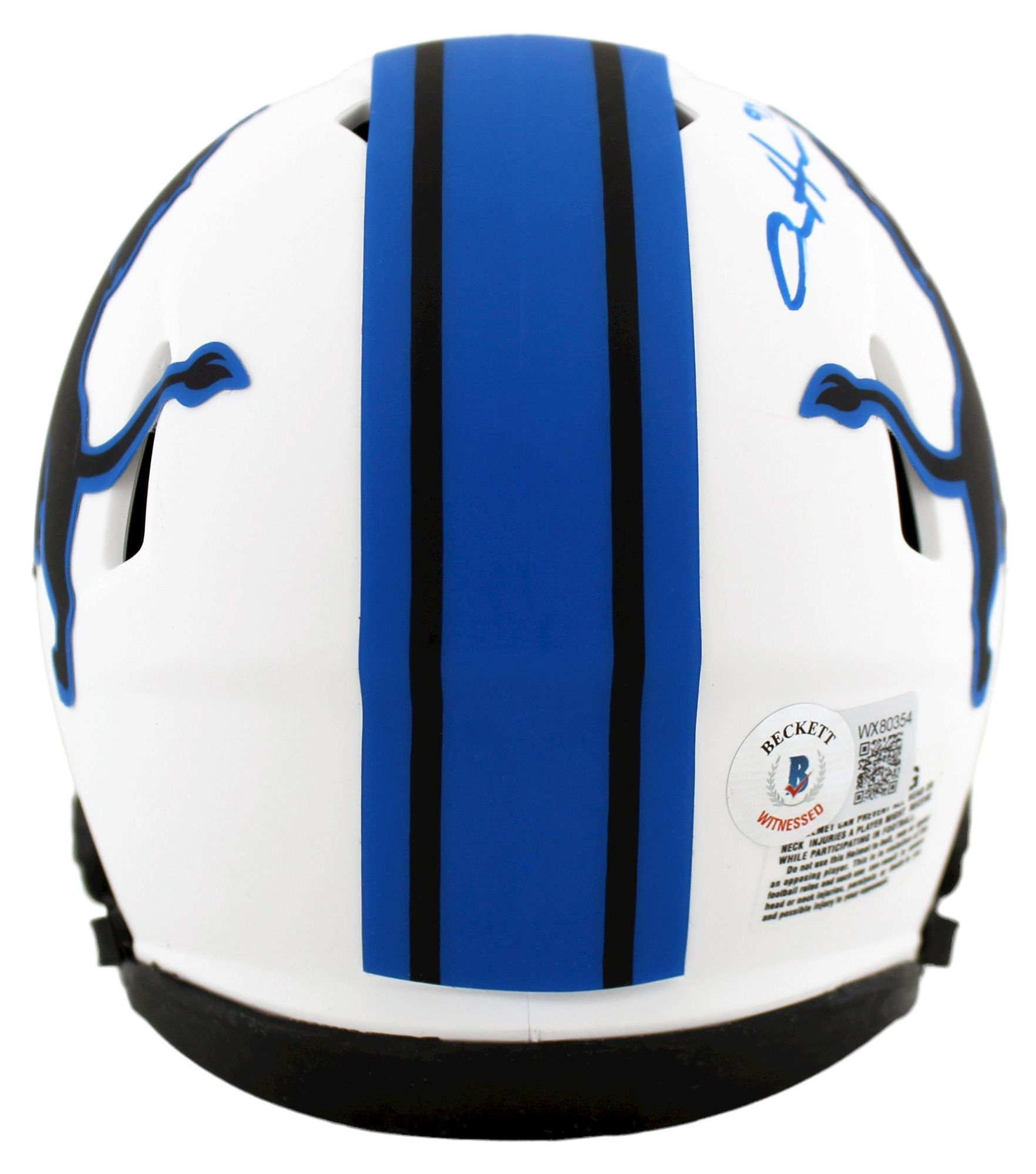 Aidan Hutchinson Signed Lions Lunar Eclipse Alternate Speed Mini Helmet (Beckett) at PristineAuction.com Aidan Hutchinson Signed Lions Lunar Eclipse Alternate Speed Mini Helmet (Beckett) at PristineAuction.com