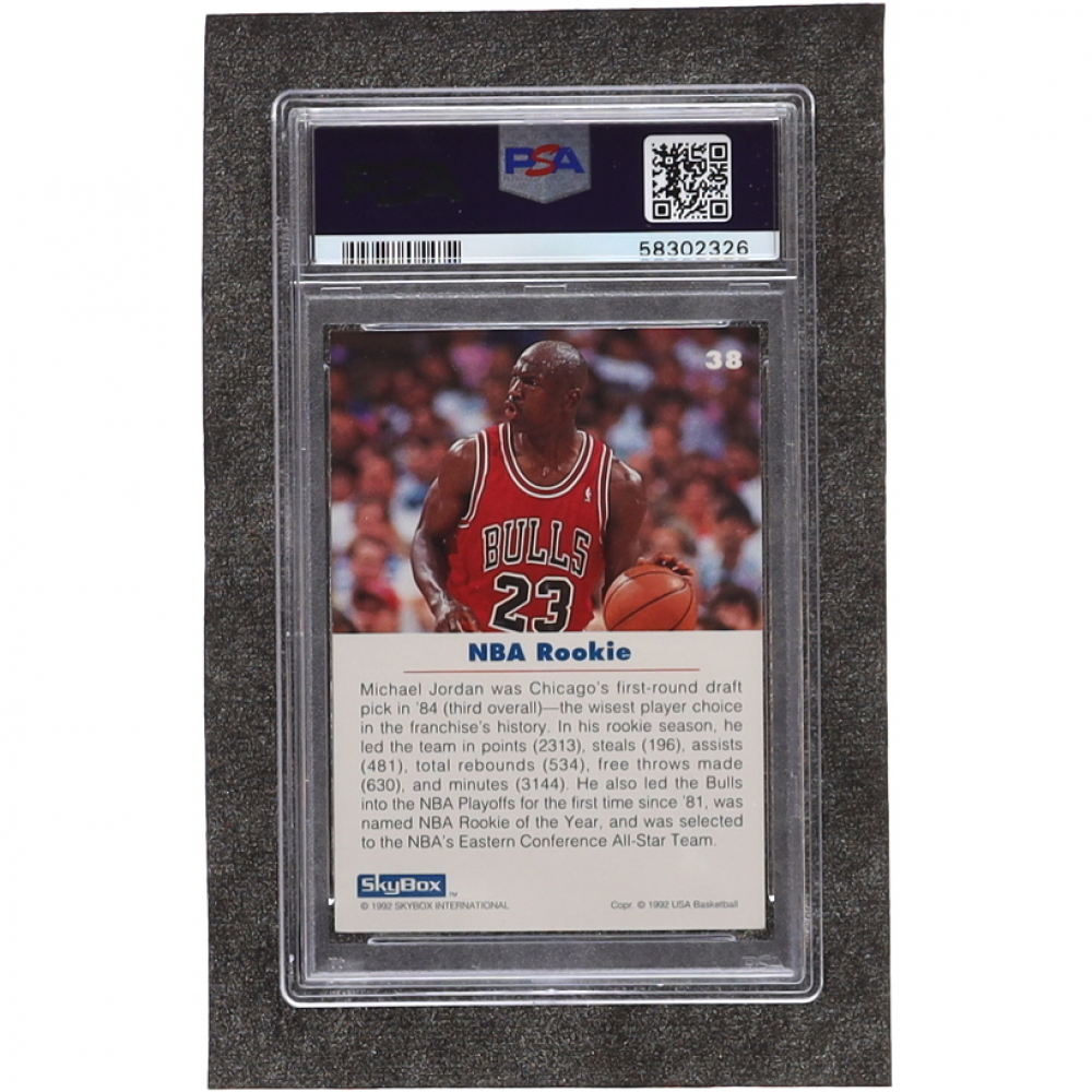Michael Jordan 1992 SkyBox USA #38 NBA Rookie (PSA 8) | Pristine Auction