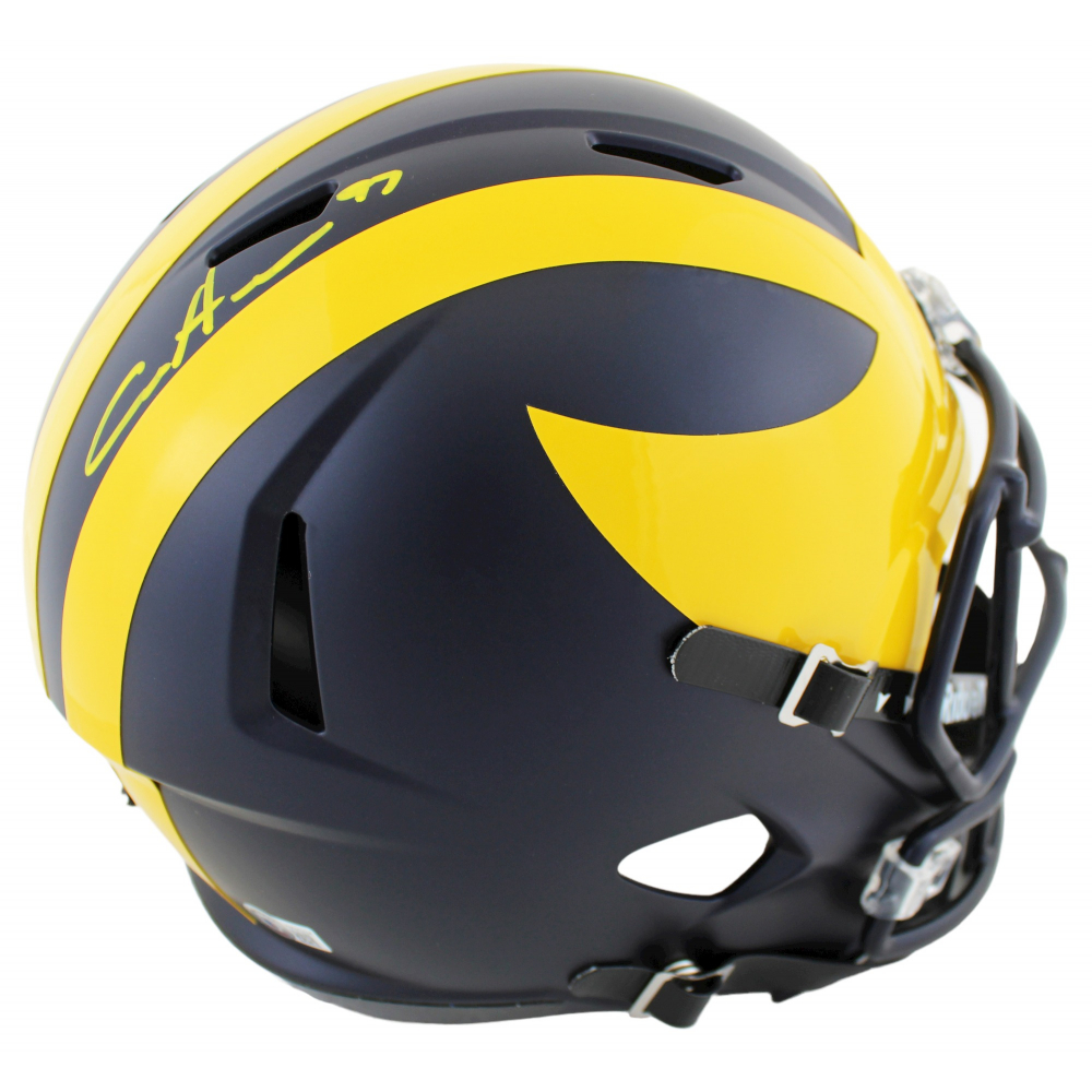 Aidan Hutchinson Signed Michigan Wolverines Full-Size Speed Helmet