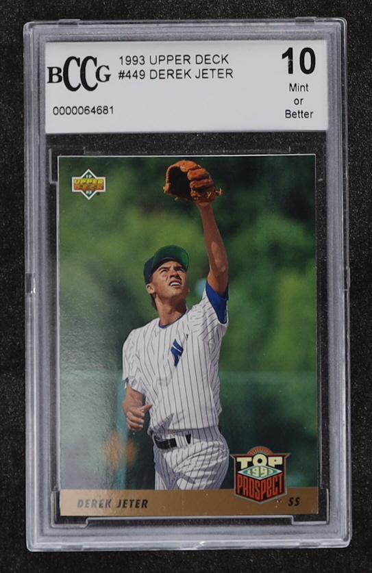 Derek Jeter 1993 Upper Deck #449 RC (BCCG 10) at PristineAuction.com Derek Jeter 1993 Upper Deck #449 RC (BCCG 10) at PristineAuction.com