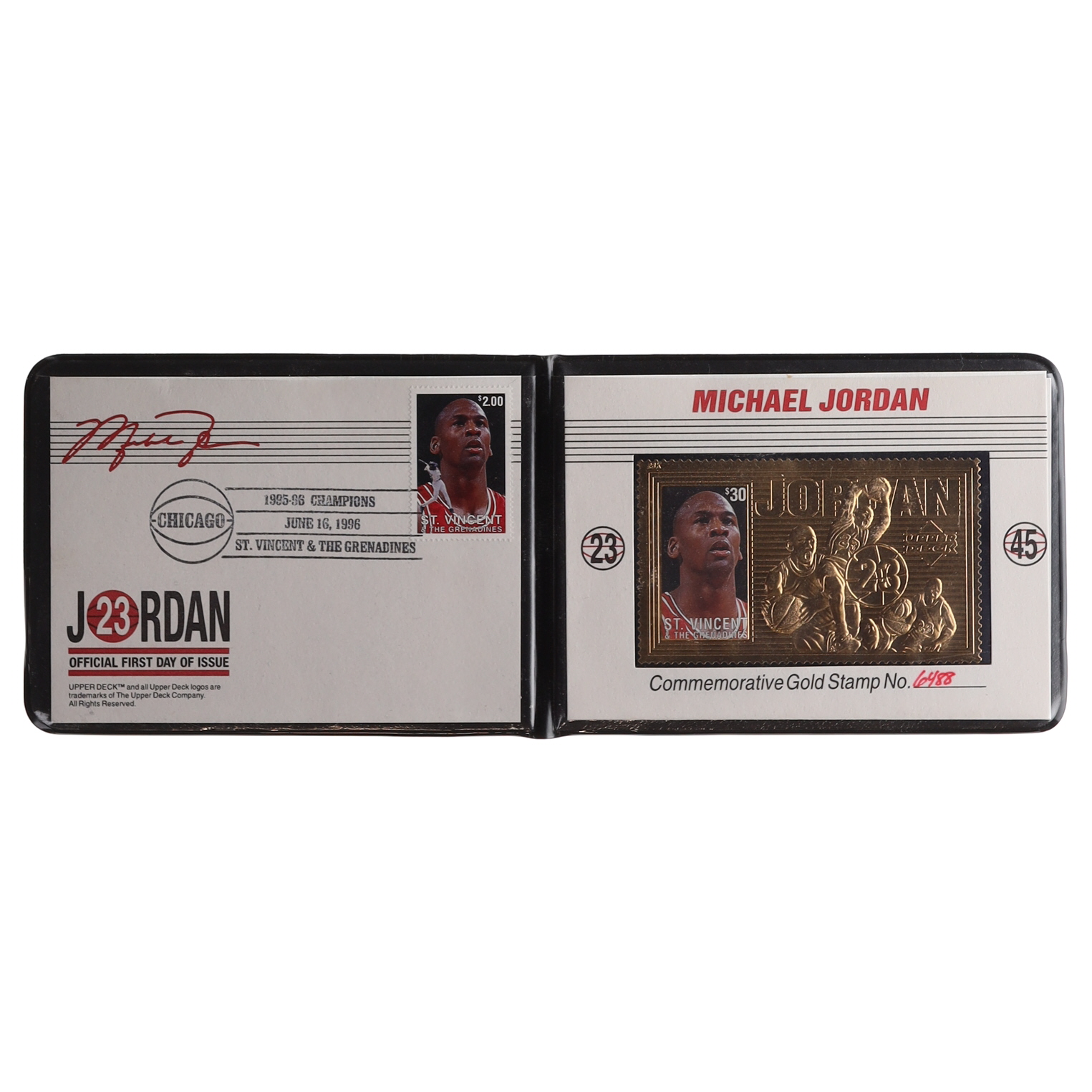 Michael Jordan LE FDC Commemorative Gold Stamp (SSCA) at PristineAuction.com Michael Jordan LE FDC Commemorative Gold Stamp (SSCA) at PristineAuction.com
