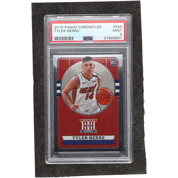 Tyler Herro 2019-20 Panini Chronicles #555 Hometown Heroes Optic (PSA 9) at PristineAuction.com Tyler Herro 2019-20 Panini Chronicles #555 Hometown Heroes Optic (PSA 9) at PristineAuction.com