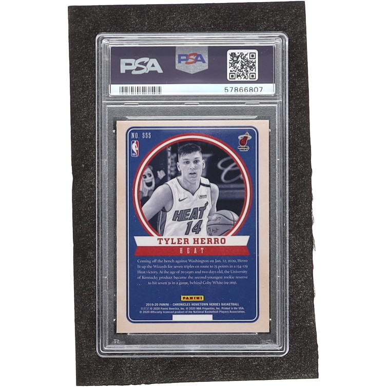 Tyler Herro 2019-20 Panini Chronicles #555 Hometown Heroes Optic (PSA 9) at PristineAuction.com Tyler Herro 2019-20 Panini Chronicles #555 Hometown Heroes Optic (PSA 9) at PristineAuction.com