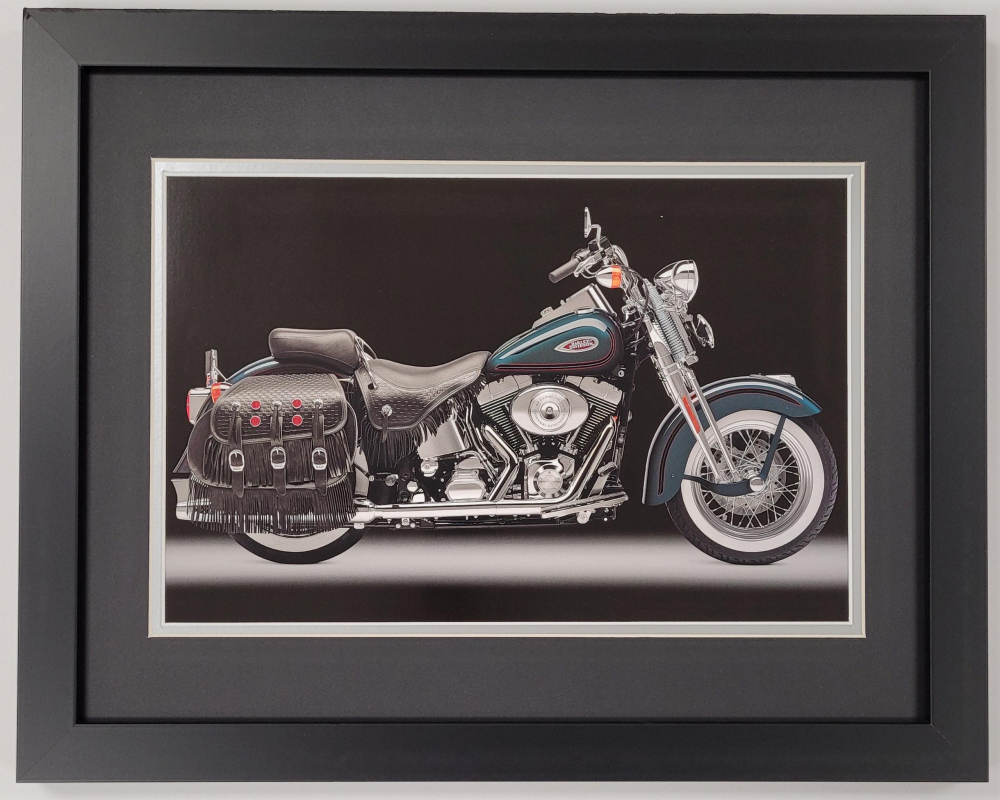 Harley Davidson Custom Framed Photo Pristine Auction