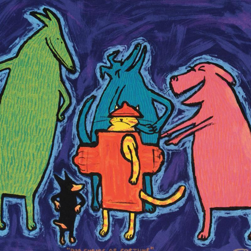 "Bad Choice Of Costume" LE 12x10 Hand-Pulled Original Lithograph on Deckle Edge Paper by Matt Rinard (PA) at PristineAuction.com "Bad Choice Of Costume" LE 12x10 Hand-Pulled Original Lithograph on Deckle Edge Paper by Matt Rinard (PA) at PristineAuction.com