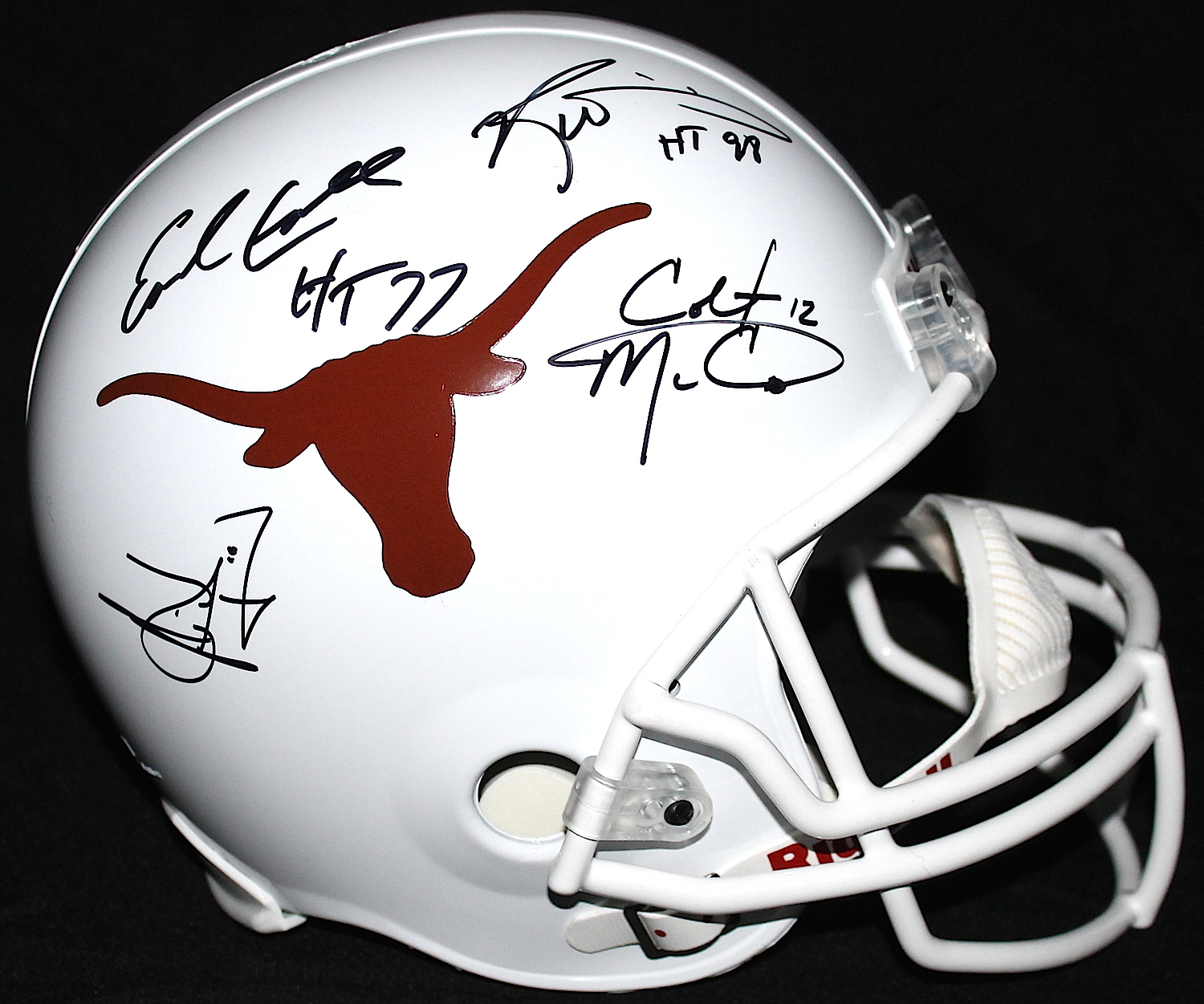 Ricky Williams, Earl Campbell, Colt McCoy & Vince Young Signed Texas Full-Size Replica Helmet (JSA COA) at PristineAuction.com Ricky Williams, Earl Campbell, Colt McCoy & Vince Young Signed Texas Full-Size Replica Helmet (JSA COA) at PristineAuction.com