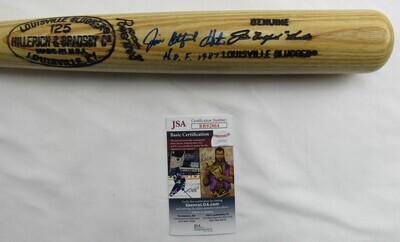 Jim "Catfish" Hunter Signed Louisville Slugger Baseball Bat Inscribed "H.O.F. 1987" (JSA) at PristineAuction.com Jim "Catfish" Hunter Signed Louisville Slugger Baseball Bat Inscribed "H.O.F. 1987" (JSA) at PristineAuction.com