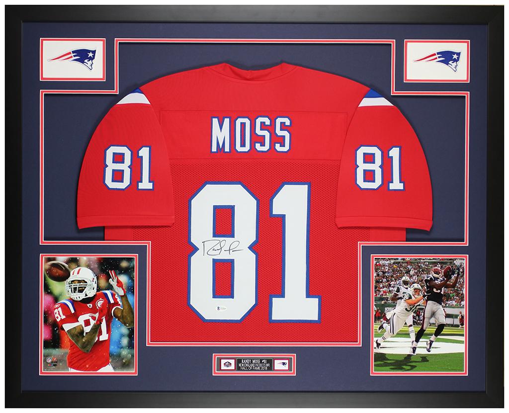 Randy Moss Signed Custom Framed Jersey Display (Beckett) at PristineAuction.com Randy Moss Signed Custom Framed Jersey Display (Beckett) at PristineAuction.com