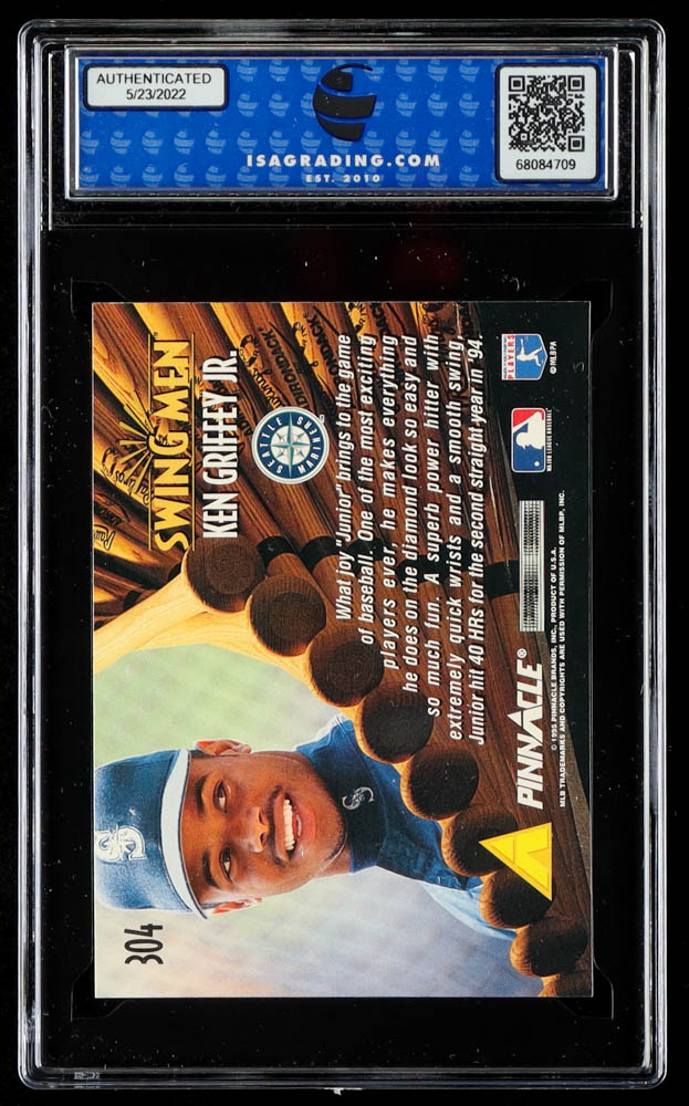 Ken Griffey Jr. 1995 Pinnacle #304 SM (ISA 10) at PristineAuction.com Ken Griffey Jr. 1995 Pinnacle #304 SM (ISA 10) at PristineAuction.com