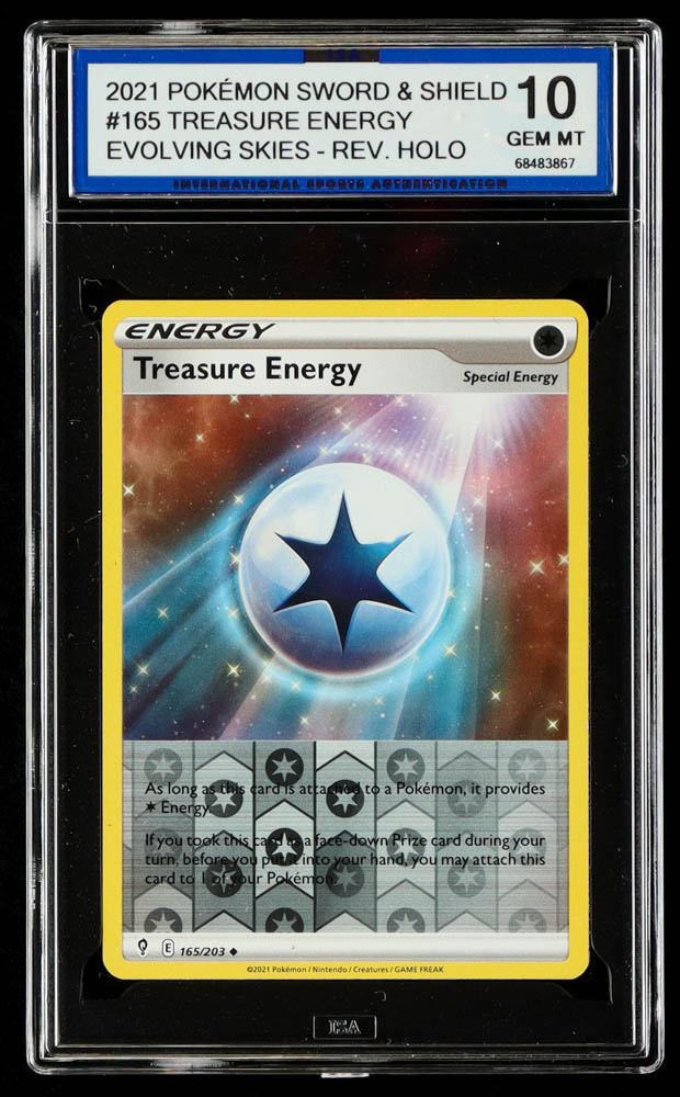 Treasure Energy 2021 Pokemon Sword and Shield Evolving Skies Reverse