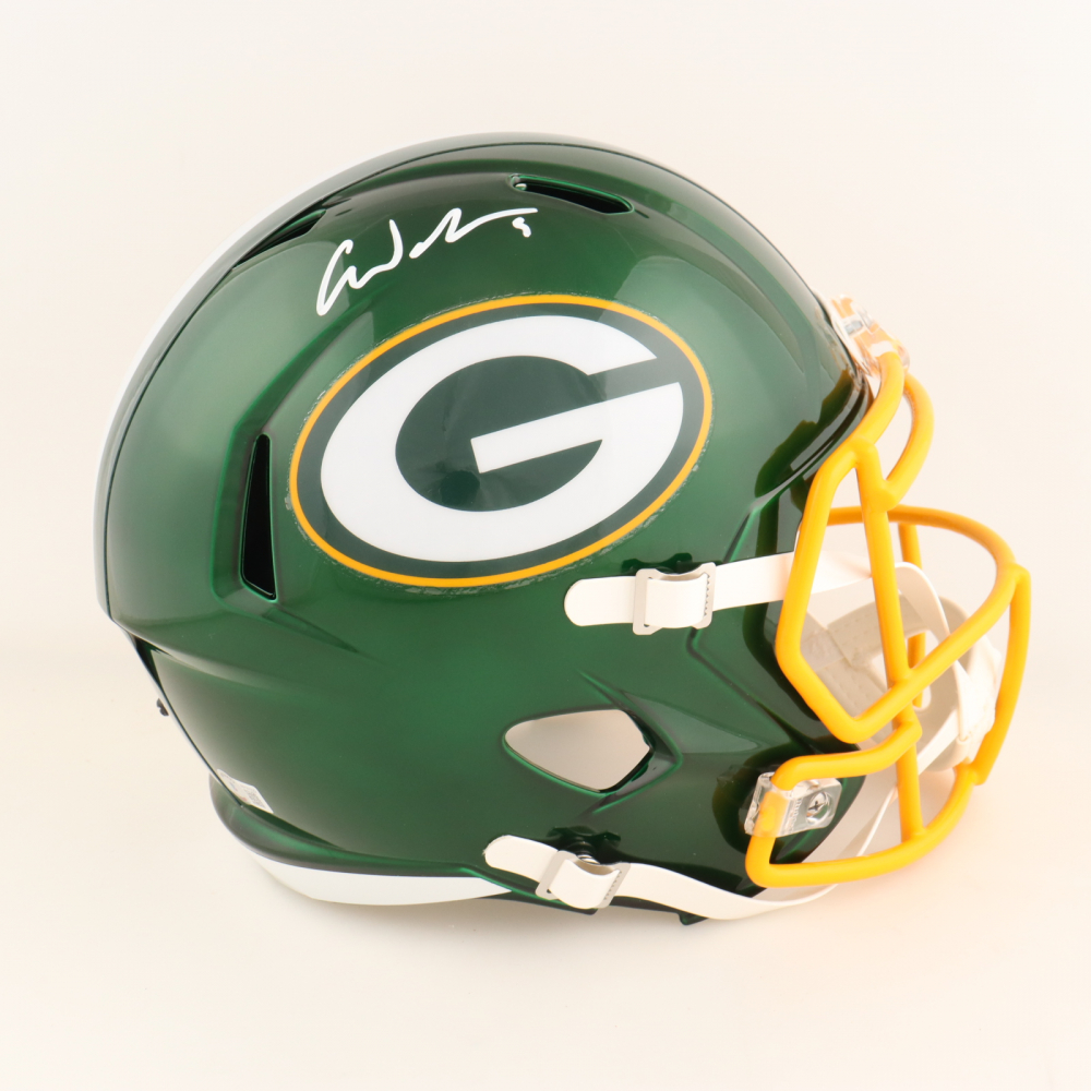 Christian Watson Signed Packers Full Size Flash Alternate Speed Helmet christian-watson-signed-packers-full-size-flash-alternate-speed-helmet