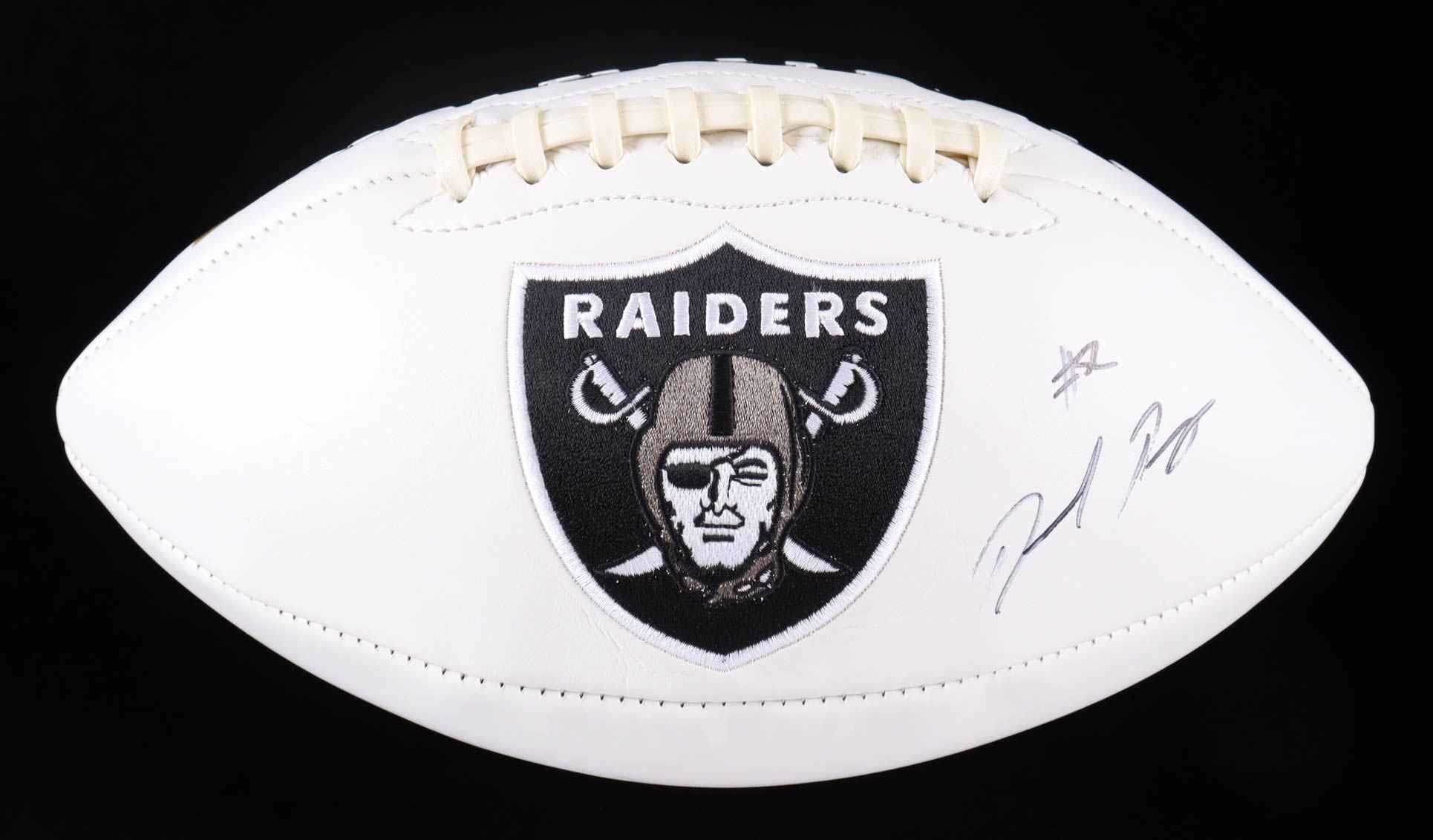 Denzel Perryman Signed Raiders Logo Football (JSA & Players Ink ...
